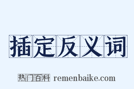 插定反义词是什么意思的图片